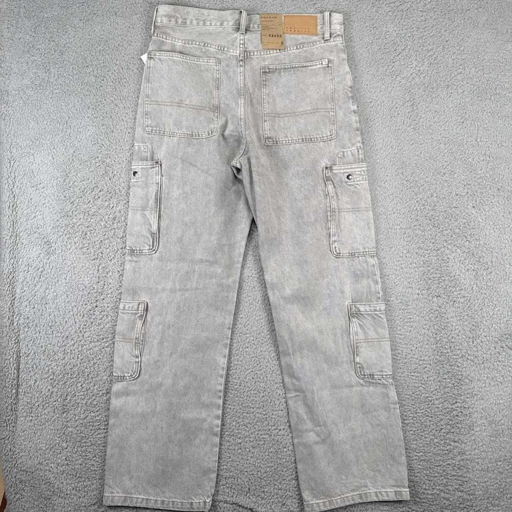 Pacsun Dylan Baggy Jeans‎ Mens 32x32 Gray Cargo NEW NWT
